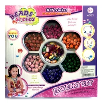 Ékszerkészítő gyöngy szett pöttyös gyöngyökkel