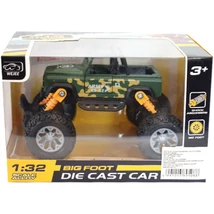 Off-Road hátrahúzós zöld terepjáró 1/32