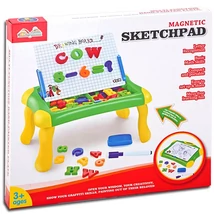 Mágneses rajzasztal szett betűkkel és számokkal 33 cm