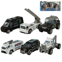 Truck Team: Rendőrségi 6 db-os kisautó szett 1/64-es