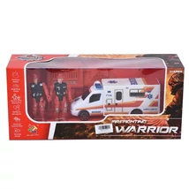 Tűzoltó játékszett autóval és 2 db figurával