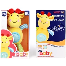 Sárga színű plüss tehén fény és hang effektekkel 30 cm