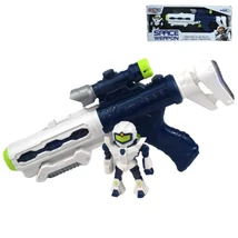 Lézeres fegyver szett fénnyel és robot figurával