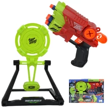 Szivacslövő pisztoly céltáblával és 6 db tölténnyel kétféle változatban 1 db