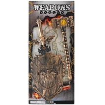 Középkori kalapács pajzzsal és karddal 3 db-os szett