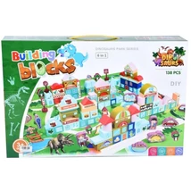 Dinoszauruszos építőjáték 138 db-os