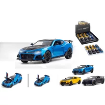 Pull Back Prémium hátrahúzható Camaro játékautó nyitható ajtókkal 1/24 többféle változatban 1 db