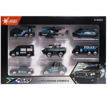 X-Police rendőrségi kisautó szett 8 db-os