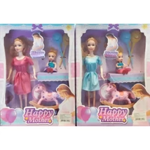 Terhes baba szett kisbabával és hintalóval többféle változatba