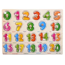 Fa számos puzzle 0–20-ig