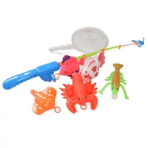 Horgász szett hálóval és halacskákkal