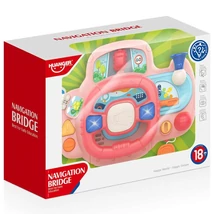 Happy World: Multifunkciós kormánykerék pink színben fény és hang effektekkel 23×17,5 cm