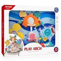 Happy World: Kiságyra vagy babakocsira rögzíthető tengeri állatos játék boltív 48×36 cm