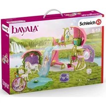 Schleich: Bayala – Csillogó virágház unikornisokkal istállóval és tóval játékszett (42455)