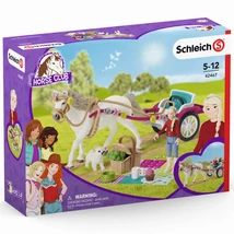 Schleich: Horse Club – Kocsi lovasbemutatóhoz piknikkel játékszett (42467)