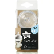 Tommee Tippee: Closer to Nature közepes folyású cumisüveg cumi 2 db (3 hó+)