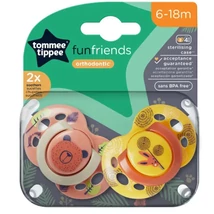 Tommee Tippee: Fun Friends játszócumi 2 db-os szett (6–18 hó)