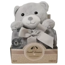 SweetDreams: Takaró és plüss maci bézs színben