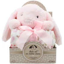 SweetDreams: Takaró és plüss nyuszi rózsaszín színben