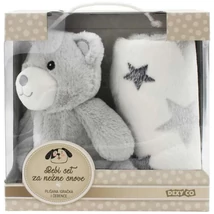 SweetDreams: Takaró és plüss maci szürke színben