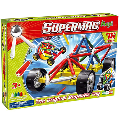 Supermag: Supermaxi Verseny autó 76 db-os mágneses játék