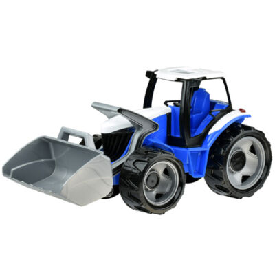 LENA: Óriás traktor homlokrakodóval kék/fehér 62 cm