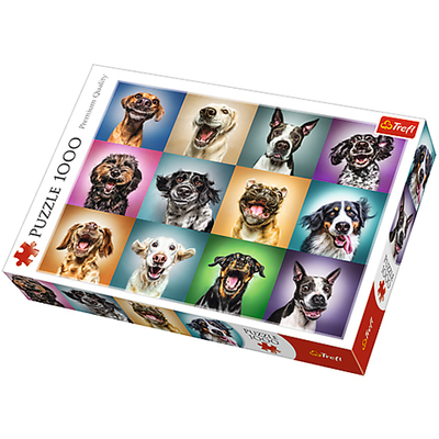 Vicces kutya portrék 1000 db-os Puzzle – Trefl