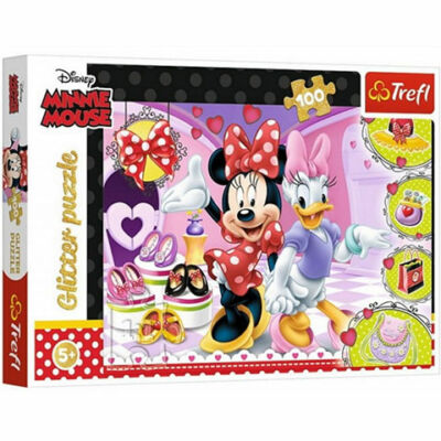 Minnie és Daisy csillám puzzle 100 db-os – Trefl