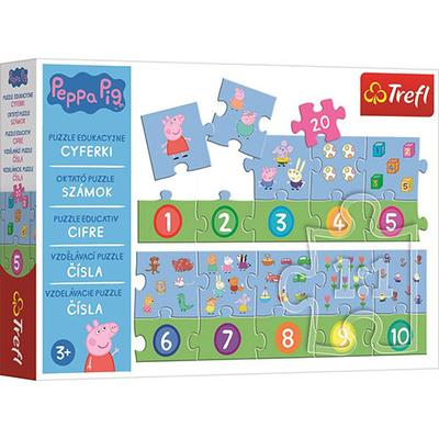 Peppa malac: Számok oktató puzzle 20 db-os – Trefl