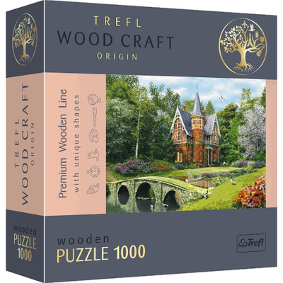 Wood Craft: Viktoriánus ház 1000 db-os prémium fa puzzle – Trefl