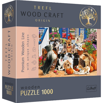 Wood Craft: Kutya barátság 1000 db-os prémium fa puzzle – Trefl