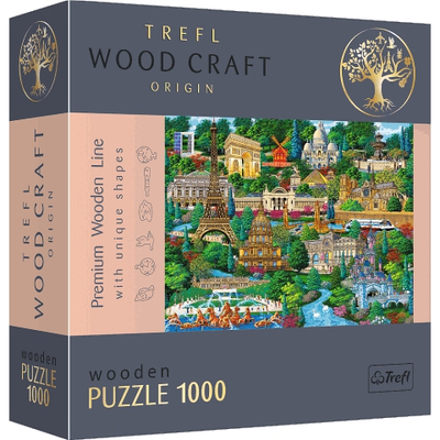 Wood Craft Híres helyek: Franciaország 1000 db-os prémium fa puzzle – Trefl