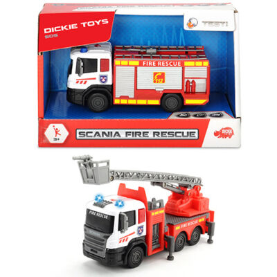 Scania tűzoltóautó fénnyel és hanggal kétféle változatban – Dickie Toys