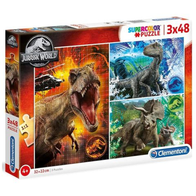 Clementoni: Jurassic World 3 az 1-ben 3×48 db-os puzzle szett