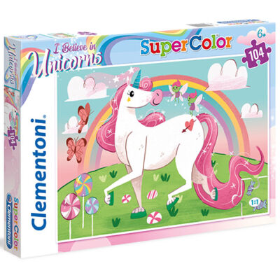 Hiszek az Unikornisokban Supercolor puzzle 104 db-os – Clementoni