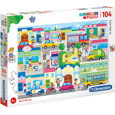 Városban Supercolor puzzle 104 db-os – Clementoni