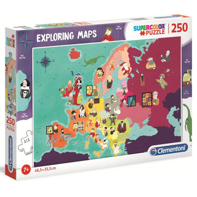 Felfedező térkép – Európa nagyjai 250 db-os puzzle – Clementoni