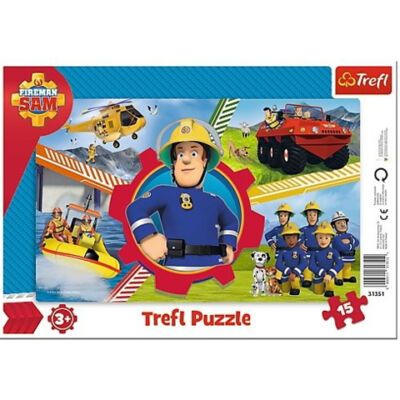Sam a tűzoltó: Sam napja 15 db-os keretes puzzle – Trefl