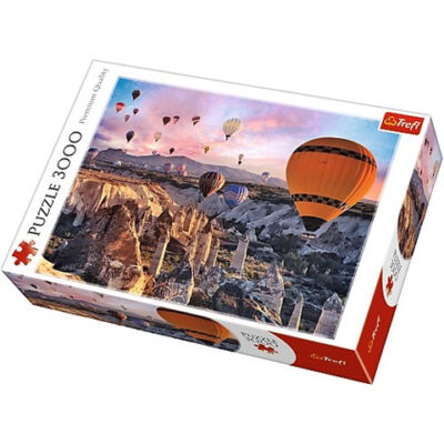 Hőlégballonnal Kappadókia felett, Törökország 3000 db-os prémium puzzle – Trefl