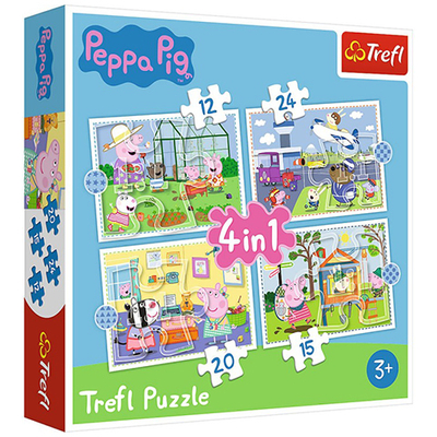 Peppa malac nyaralási emlékei 4 az 1-ben puzzle – Trefl