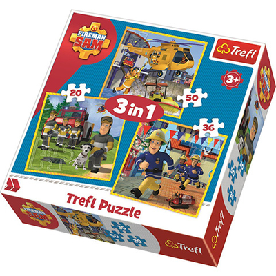 Sam a tűzoltó és csapata akcióban 3 az 1-ben puzzle – Trefl