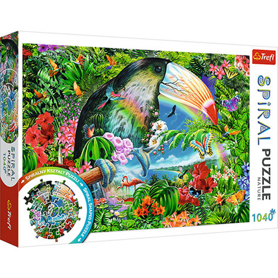 Trópusi állatok Spiral puzzle 1040 db-os – Trefl