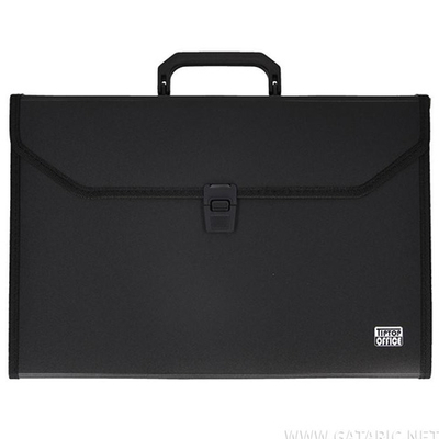 Spirit: Hordozható 12 rekeszes irattartó táska A/4-es méret fekete színben – TipTop Office