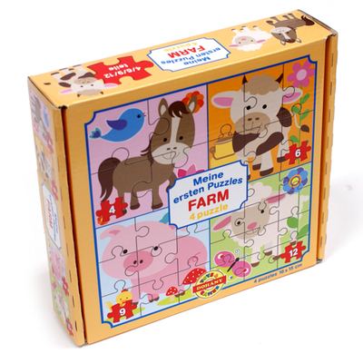 Az első puzzle-öm: Farm állatok 4 az 1-ben baby puzzle