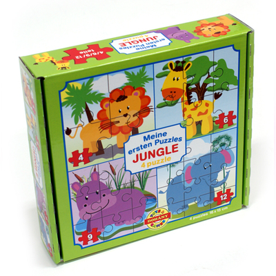 Az első puzzle-öm: Dzsungel állatok 4 az 1-ben baby puzzle