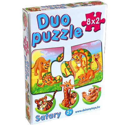 DUO Puzzle Szafari állatokkal – D-Toys