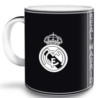 Real Madrid fekete porcelán bögre