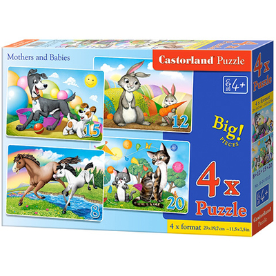 Anyák és kicsinyeik 4 az 1-ben puzzle – Castorland
