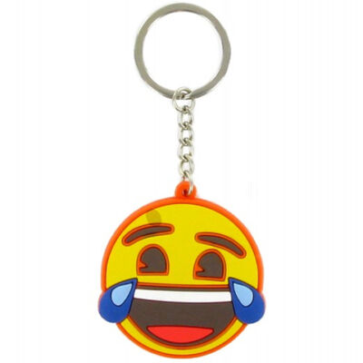 Emoji sírva nevetős kulcstartó