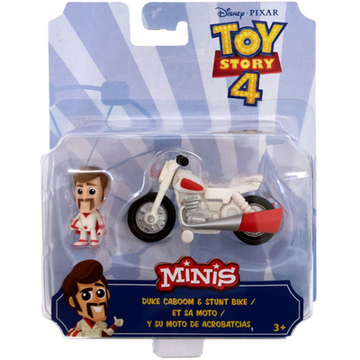 Toy Story 4: Duke Caboom karakter és kaszkadőr motorja mini figuraszett – Mattel